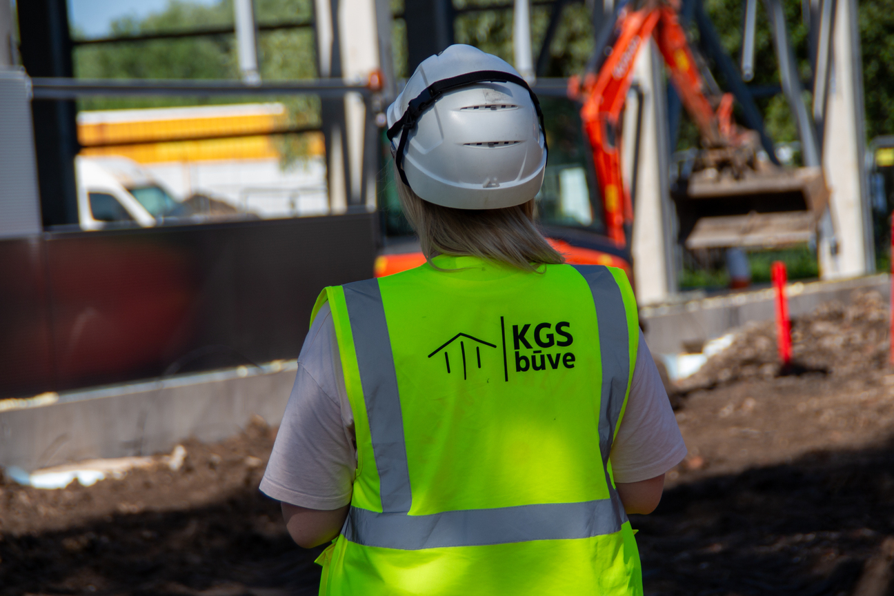 KGS Būve komanda darbā HANSA-FLEX būvlaukumā