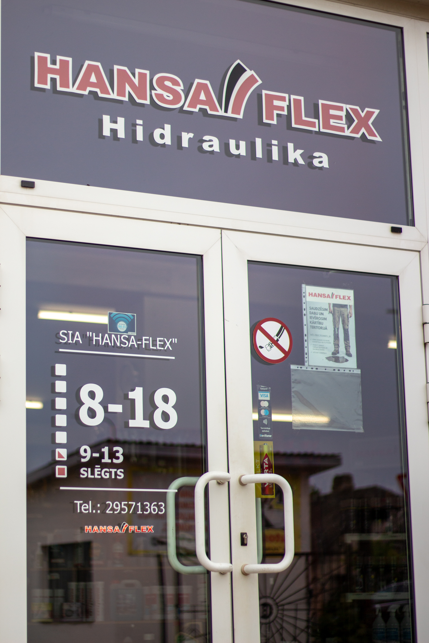 Ieeja HANSA-FLEX Saldus hidraulikas servisa filiālē Kuldīgas ielā 29b